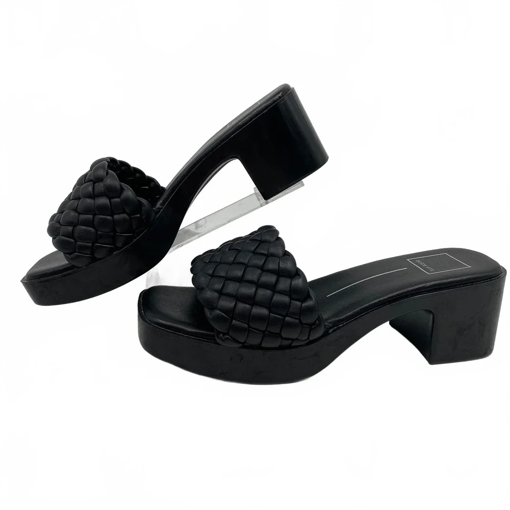 Dolce Vita Black Woven Slip-On Platform Sandals | Women’s US8 - Picture 12 of 13